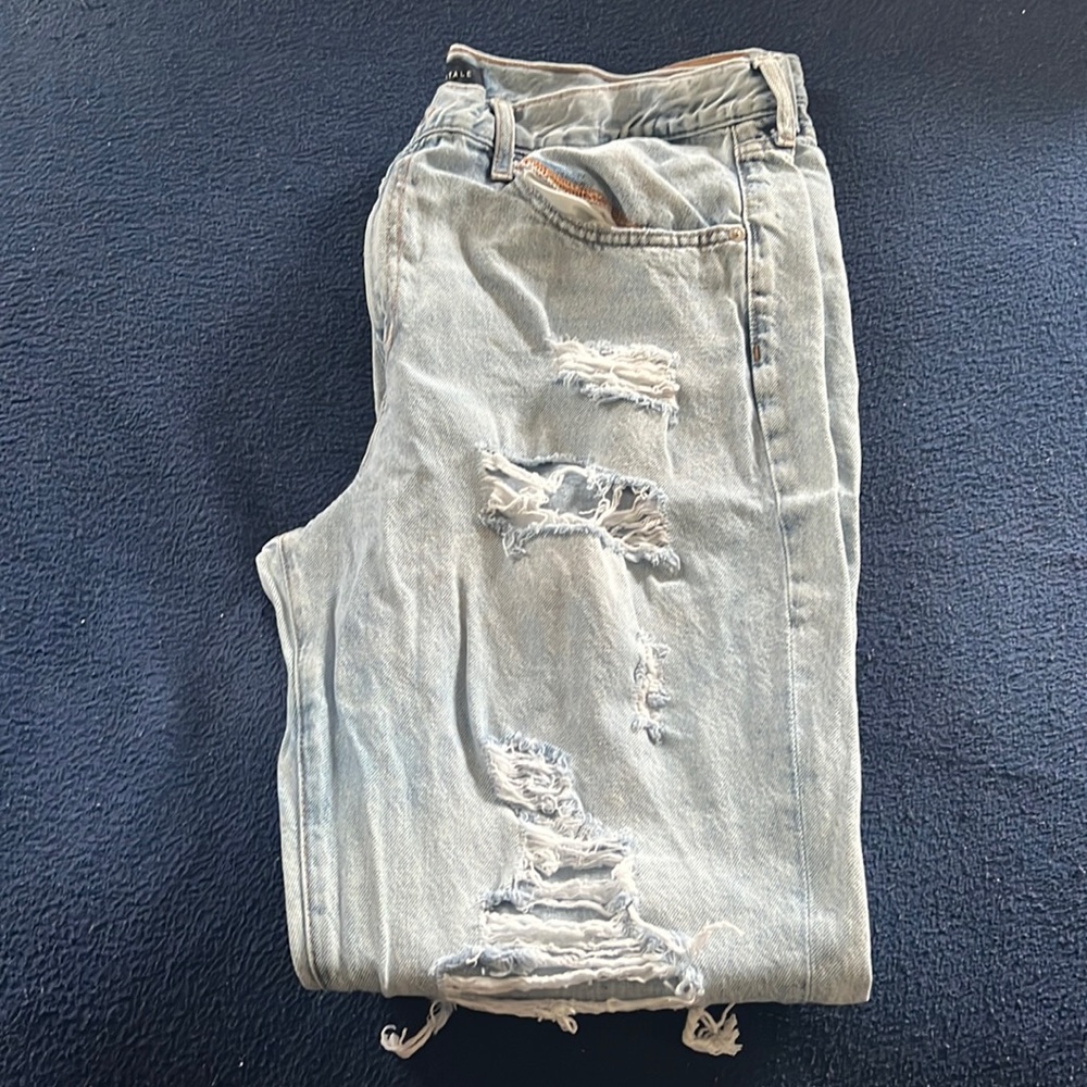 Plus size wide, leg, distressed, ripped jeans
